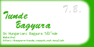 tunde bagyura business card